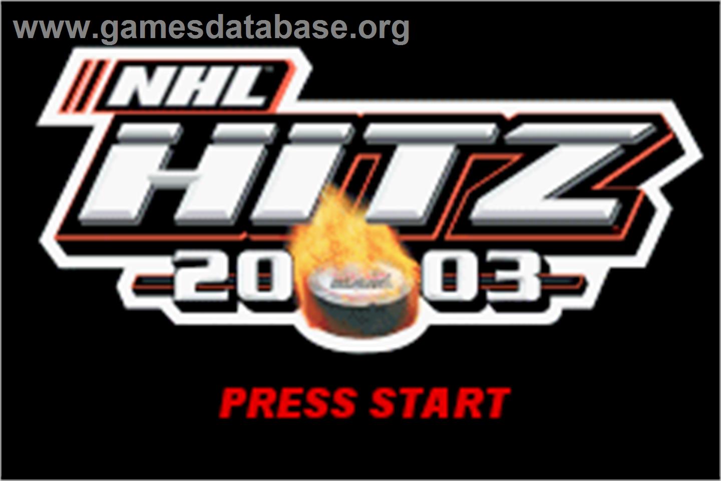 NHL Hitz 20-03 - Nintendo Game Boy Advance - Artwork - Title Screen