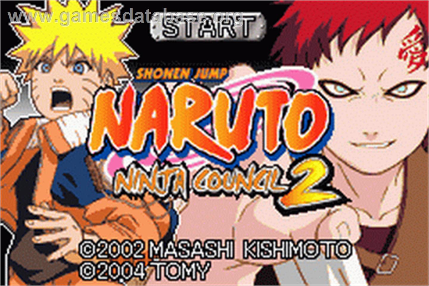 Naruto: Ninja Council 2 - Nintendo Game Boy Advance - Artwork - Title Screen