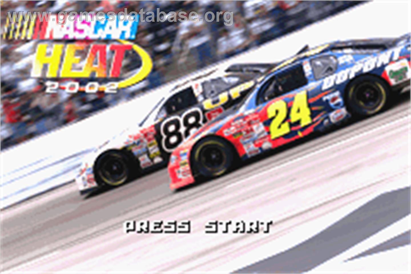 Nascar Heat 2002 - Nintendo Game Boy Advance - Artwork - Title Screen