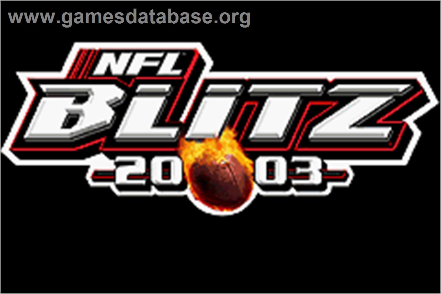 Nfl Blitz 20-03 - Nintendo Game Boy Advance - Artwork - Title Screen