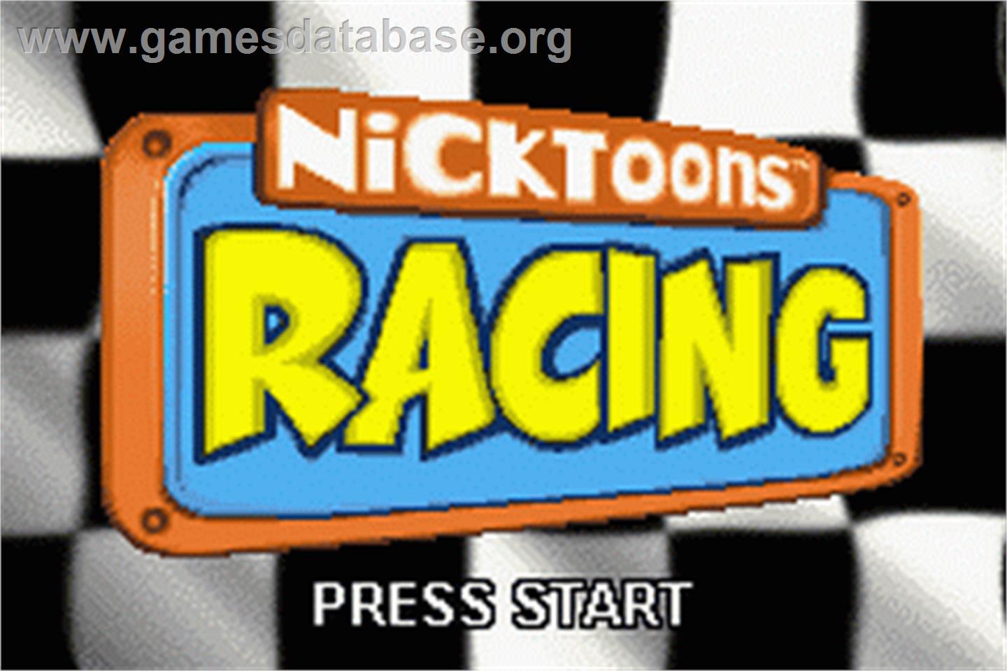 Nicktoons Racing - Nintendo Game Boy Advance - Artwork - Title Screen