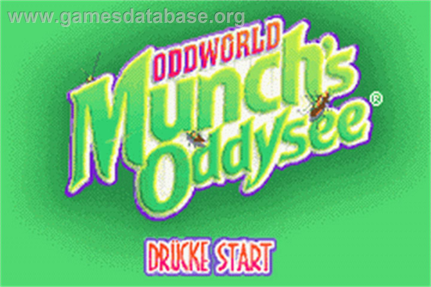 Oddworld: Munch's Oddysee - Nintendo Game Boy Advance - Artwork - Title Screen