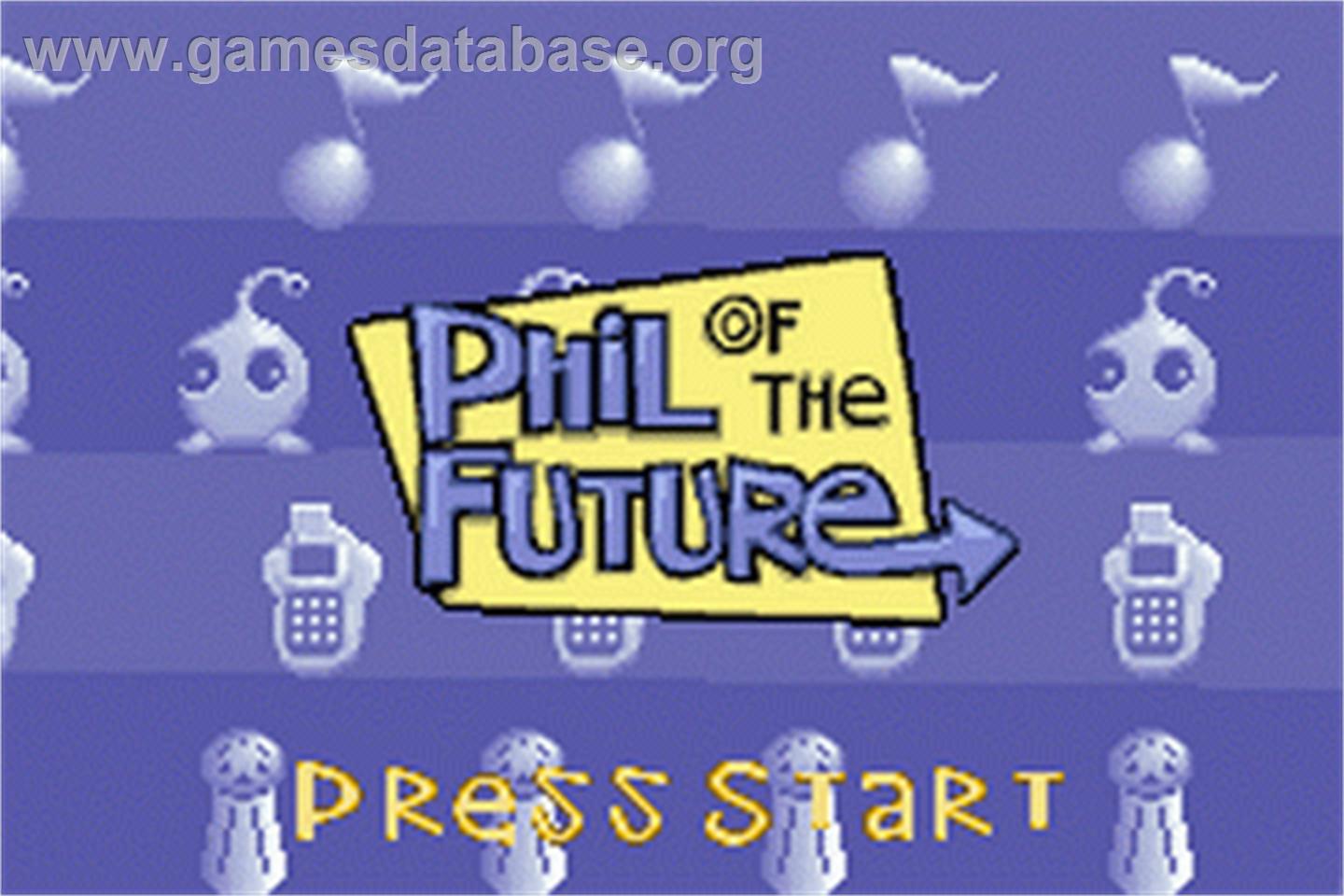 Phil Of The Future - Nintendo Game Boy Advance - Artwork - Title Screen