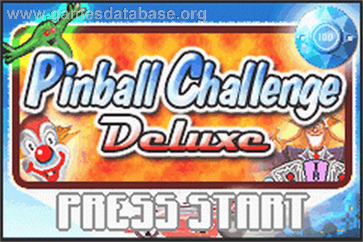 Pinball Challenge Deluxe - Nintendo Game Boy Advance - Artwork - Title Screen