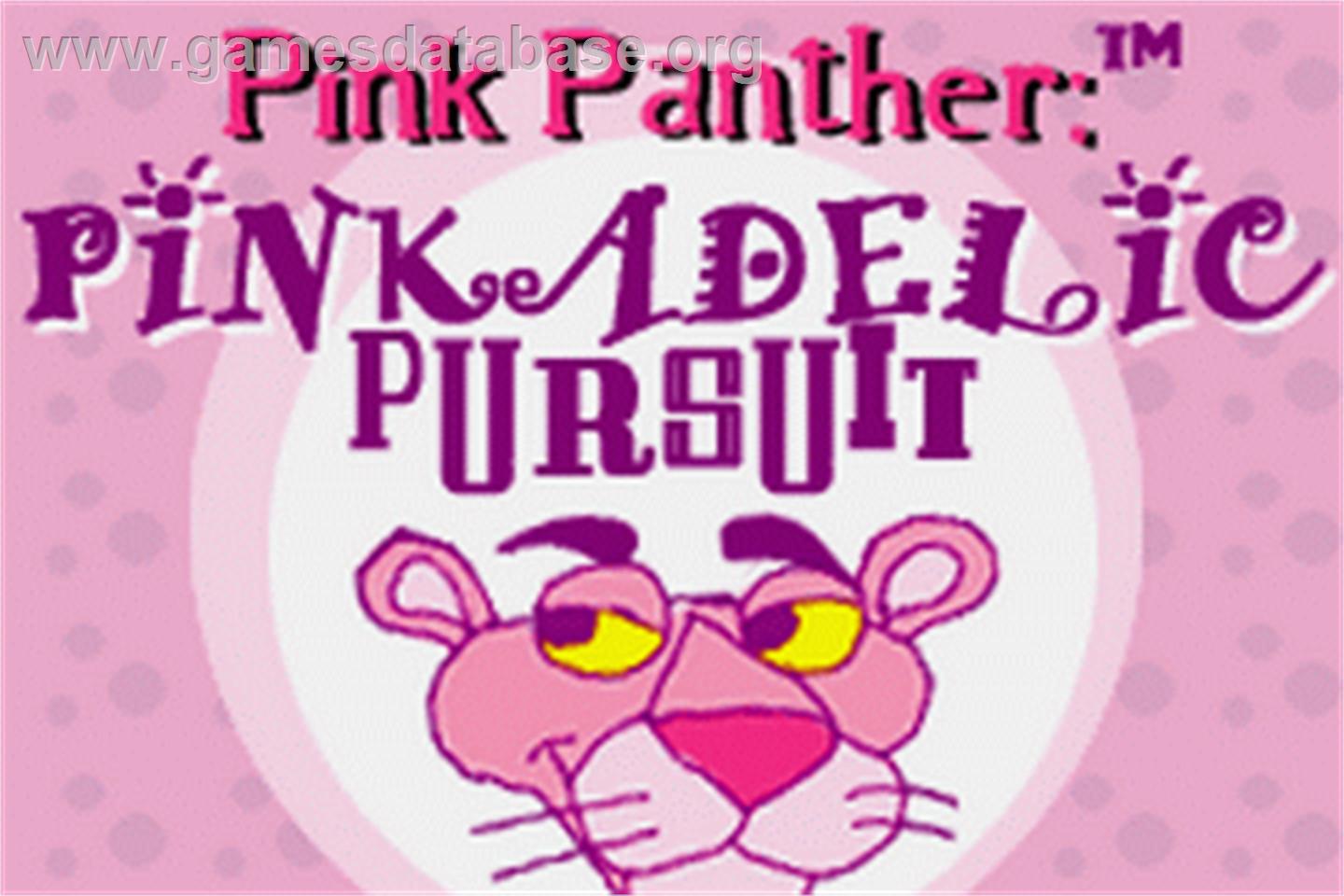Pink Panther - Pinkadelic Pursuit - Nintendo Game Boy Advance - Artwork - Title Screen