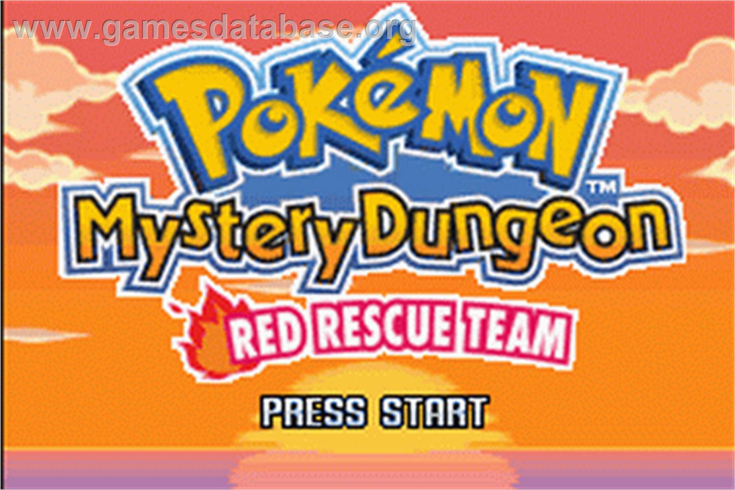 Pokemon Mystery Dungeon: Red Rescue Team - Nintendo Game Boy Advance - Artwork - Title Screen