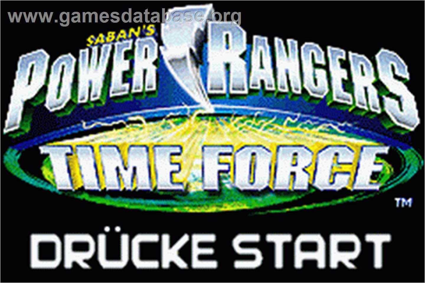Power Rangers: Time Force - Nintendo Game Boy Advance - Artwork - Title Screen