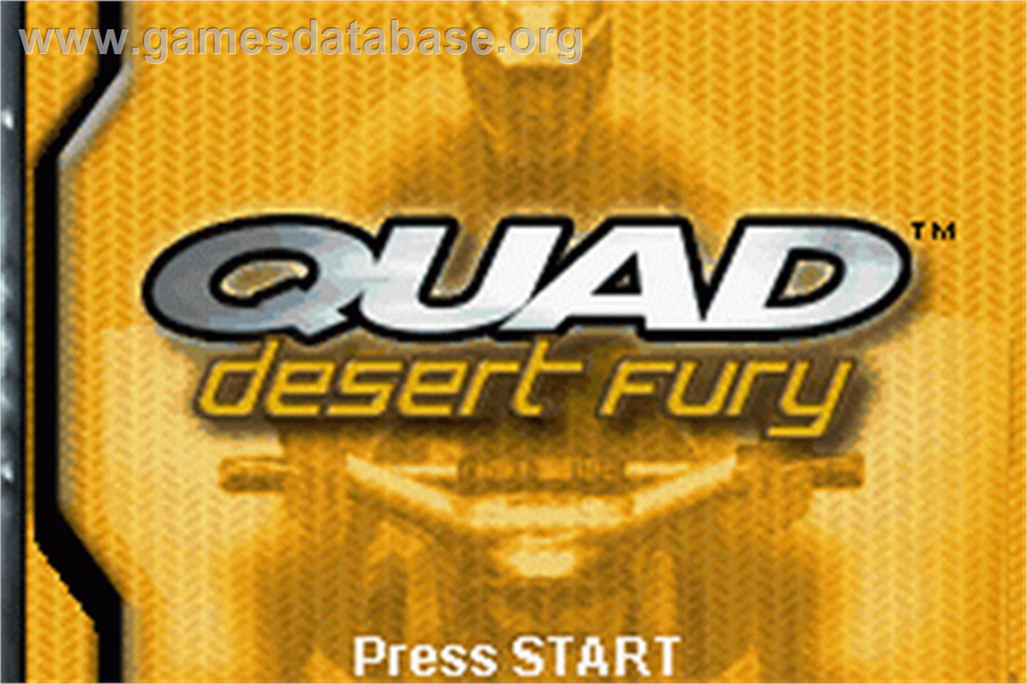Quad Desert Fury - Nintendo Game Boy Advance - Artwork - Title Screen