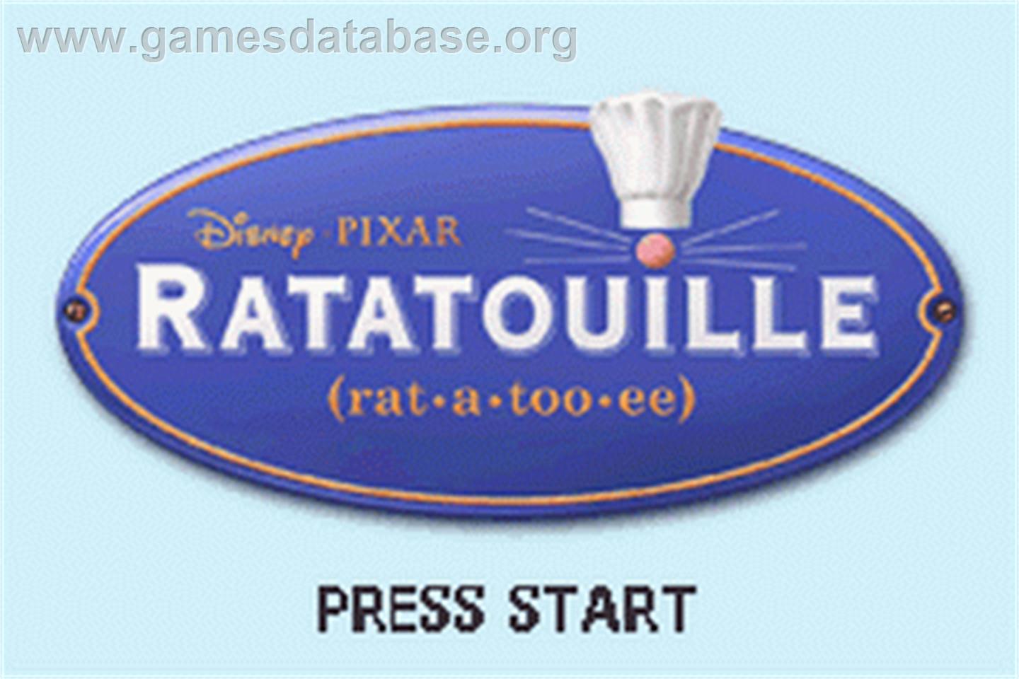Ratatouille - Nintendo Game Boy Advance - Artwork - Title Screen