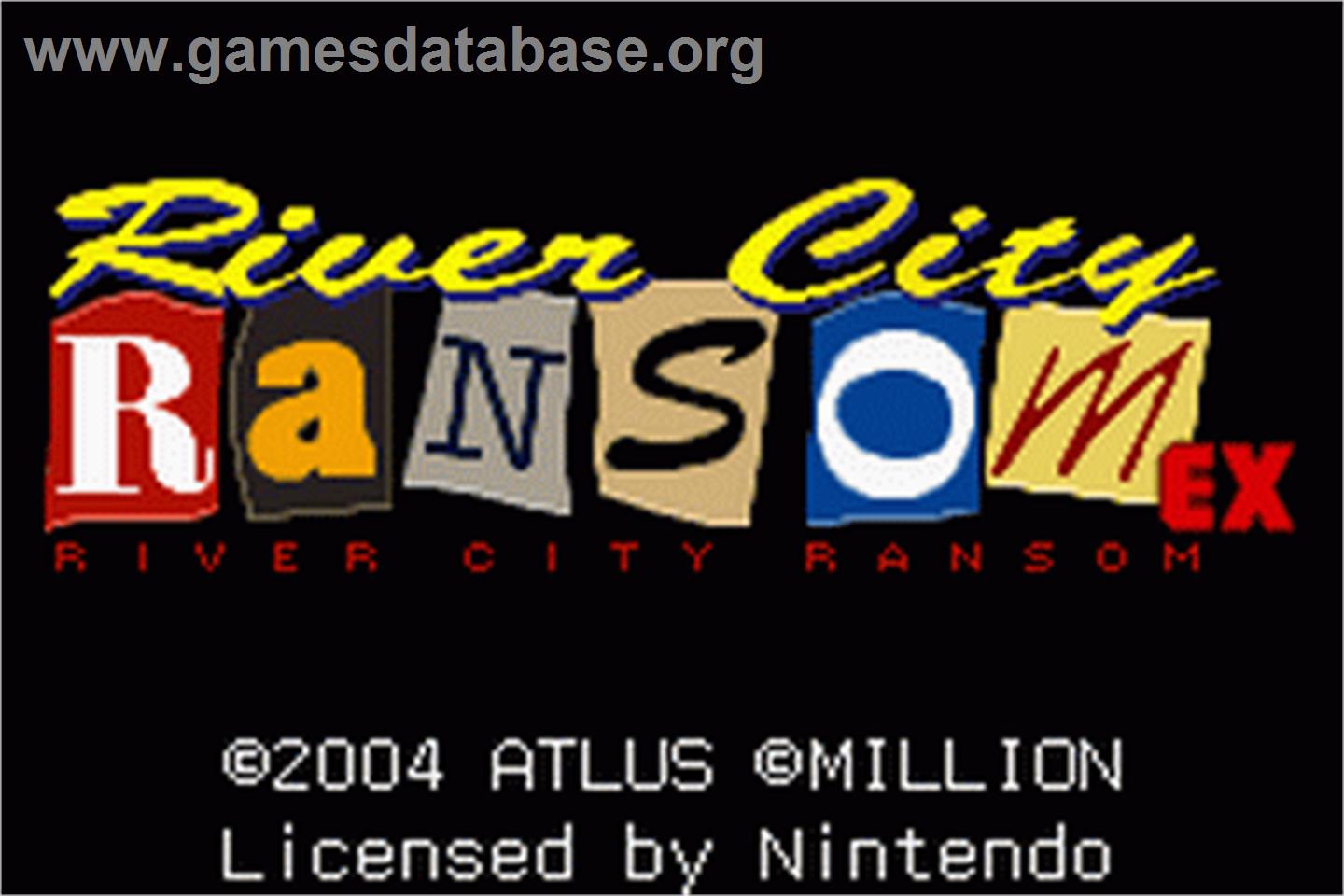 River City Ransom Ex - Nintendo Game Boy Advance - Artwork - Title Screen
