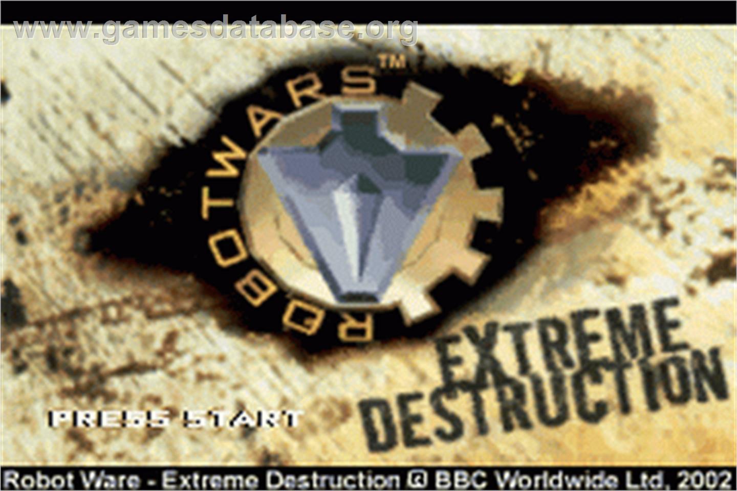 Robot Wars - Extreme Destruction - Nintendo Game Boy Advance - Artwork - Title Screen