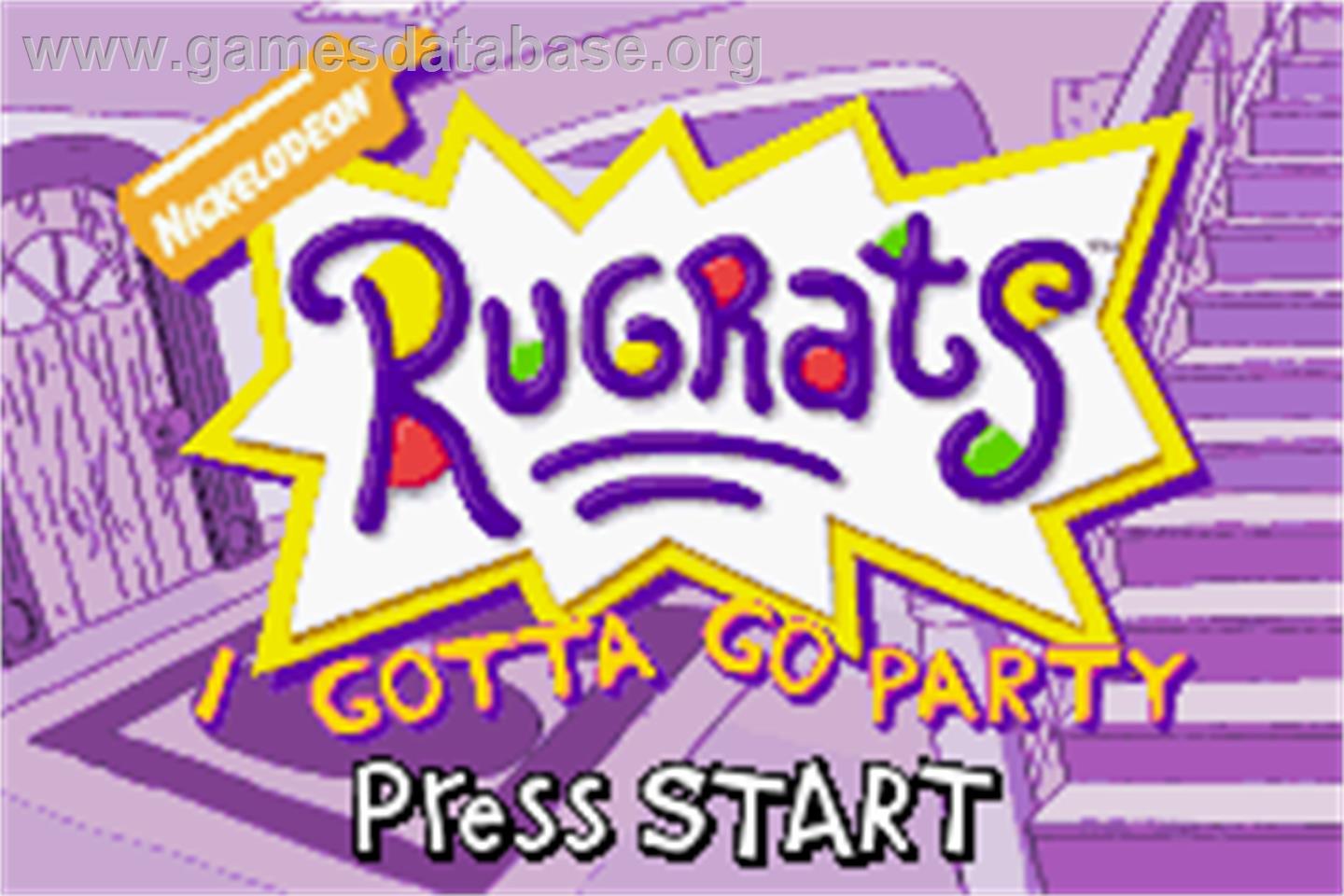 Rugrats: I Gotta Go Party - Nintendo Game Boy Advance - Artwork - Title Screen