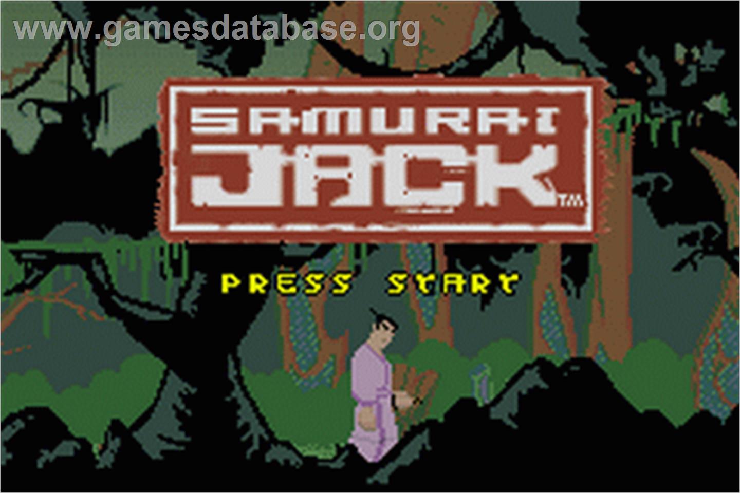 Samurai Jack: The Amulet of Time - Nintendo Game Boy Advance - Artwork - Title Screen