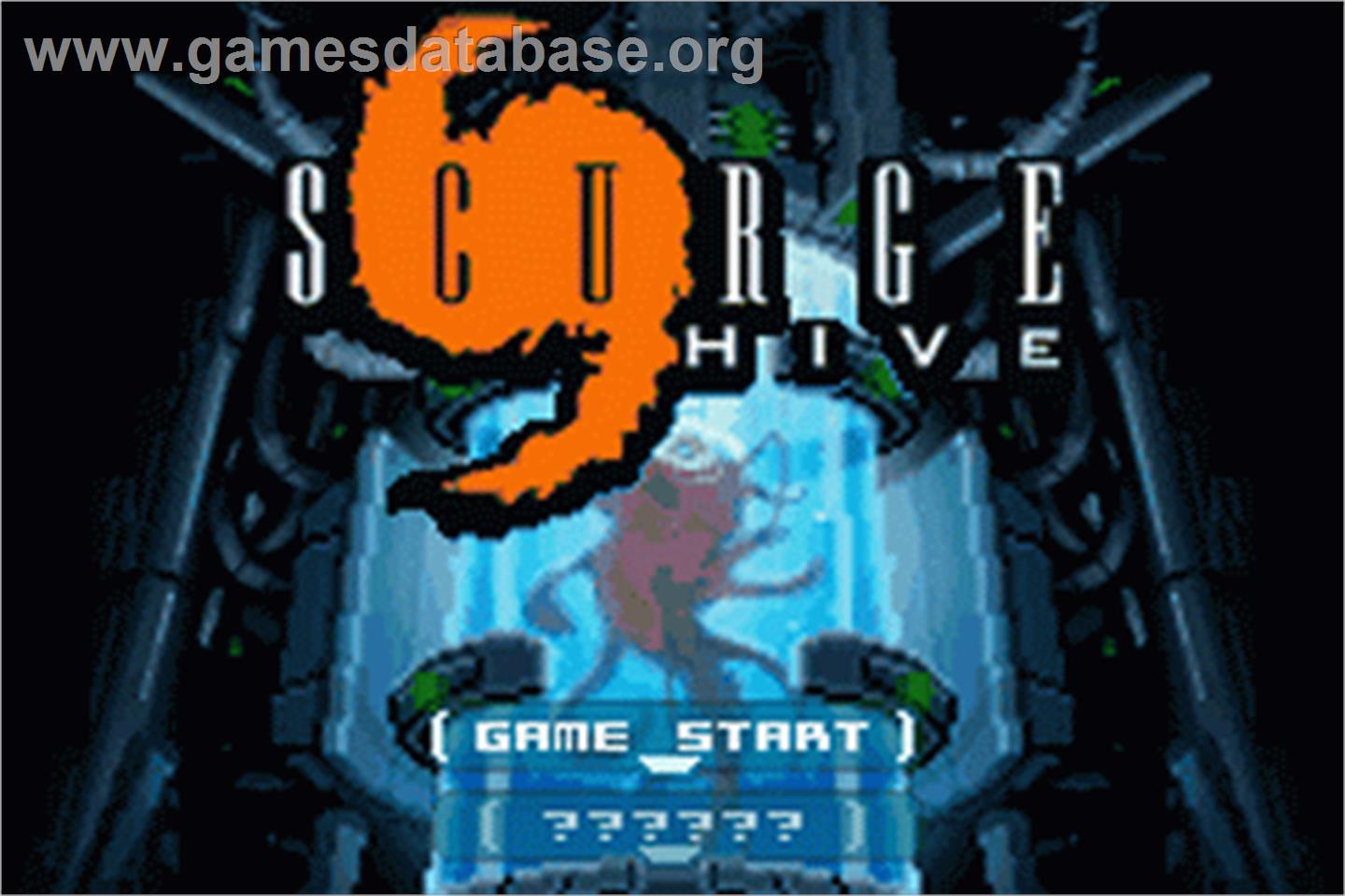 Scurge Hive - Nintendo Game Boy Advance - Artwork - Title Screen