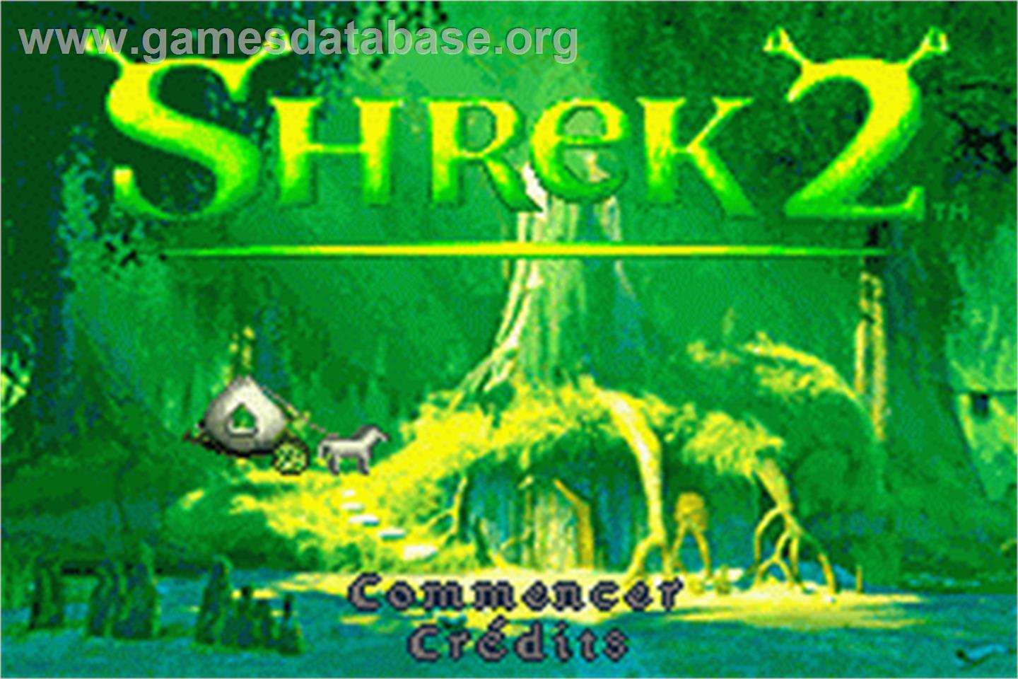 Shrek 2 - Nintendo Game Boy Advance - Artwork - Title Screen