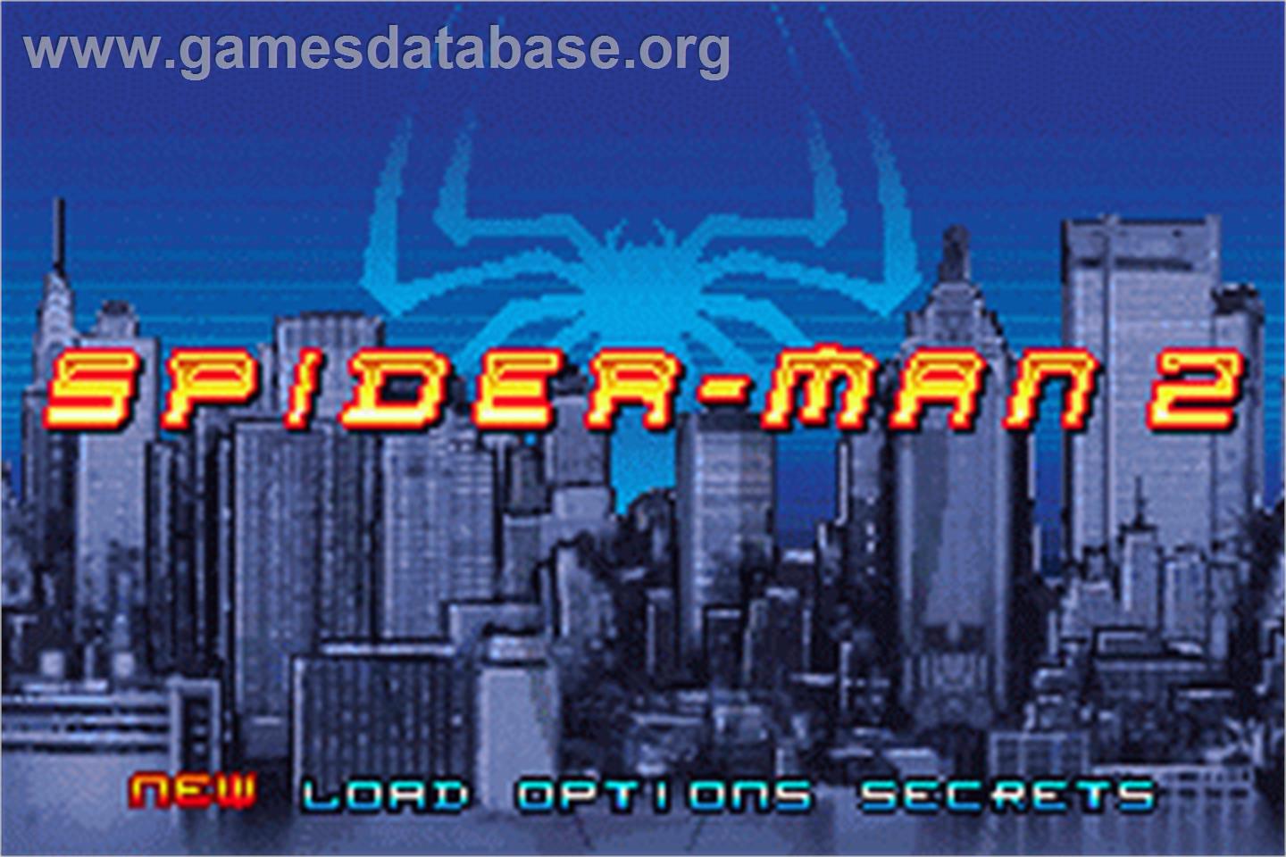 Spider-man 2 - Nintendo Game Boy Advance - Artwork - Title Screen