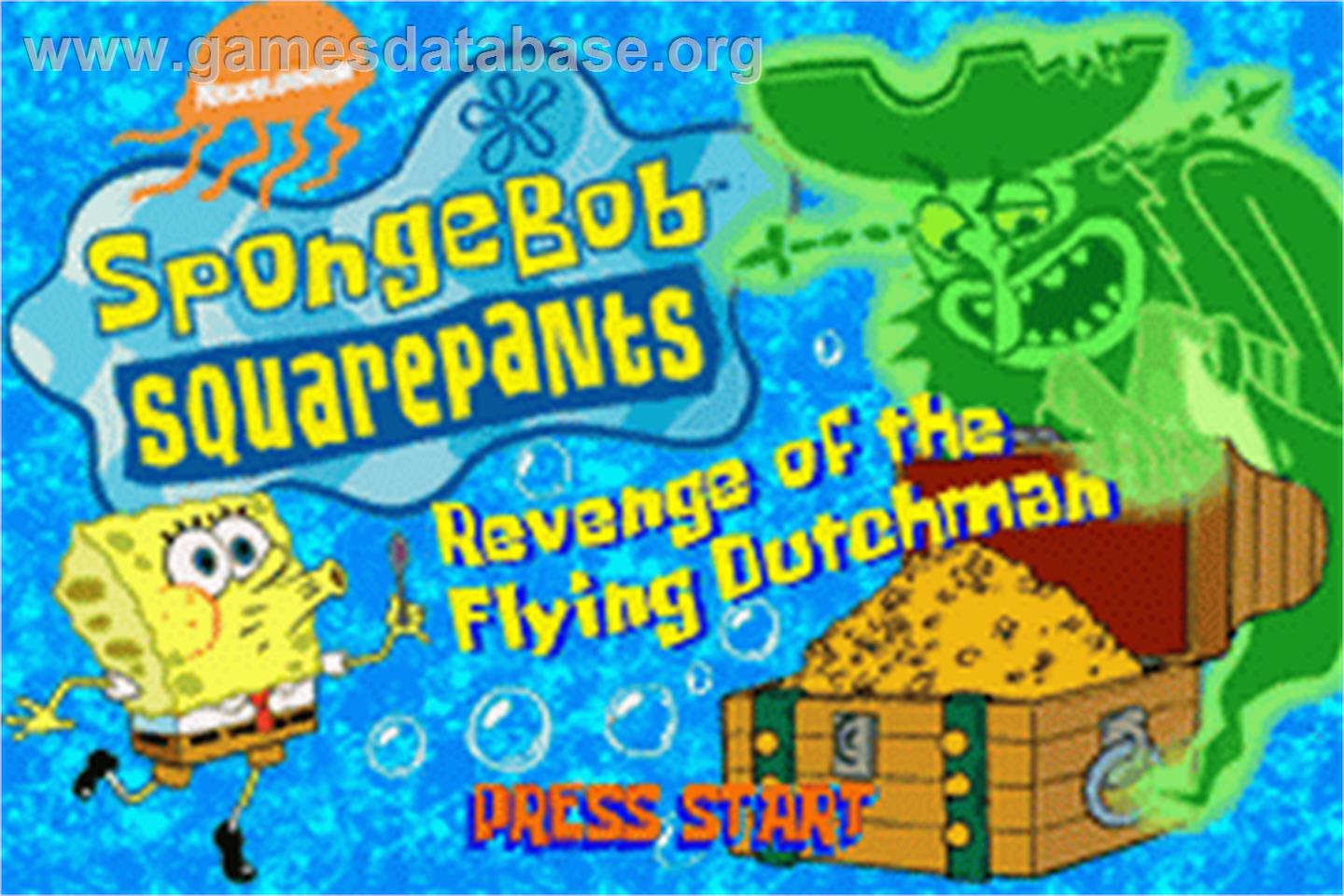 Spongebob Squarepants - Revenge Of The Flying Dutchman - Nintendo Game Boy Advance - Artwork - Title Screen