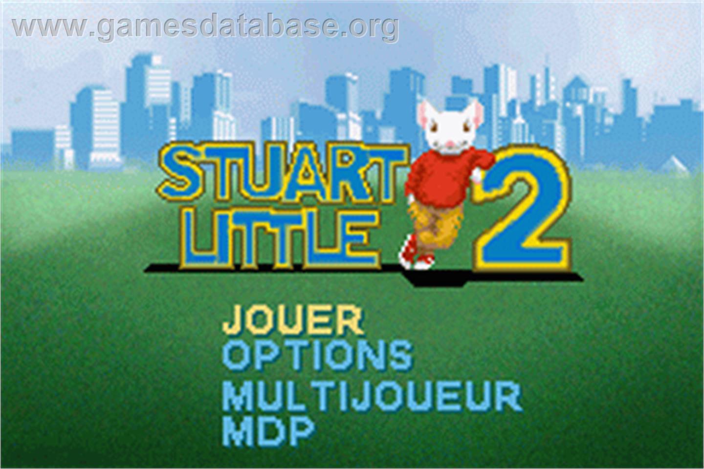 Stuart Little 2 - Nintendo Game Boy Advance - Artwork - Title Screen