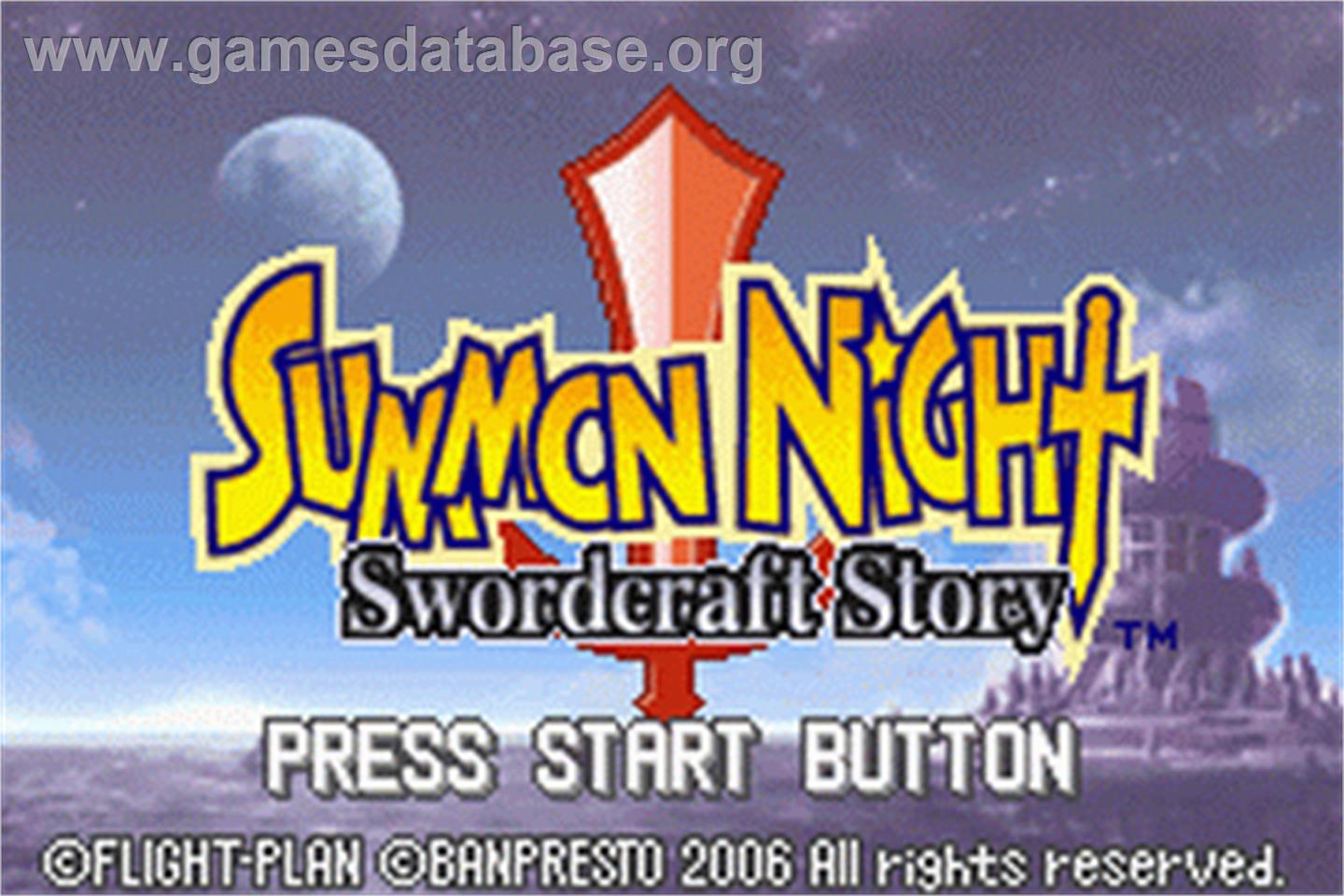 Summon Night: Swordcraft Story - Nintendo Game Boy Advance - Artwork - Title Screen