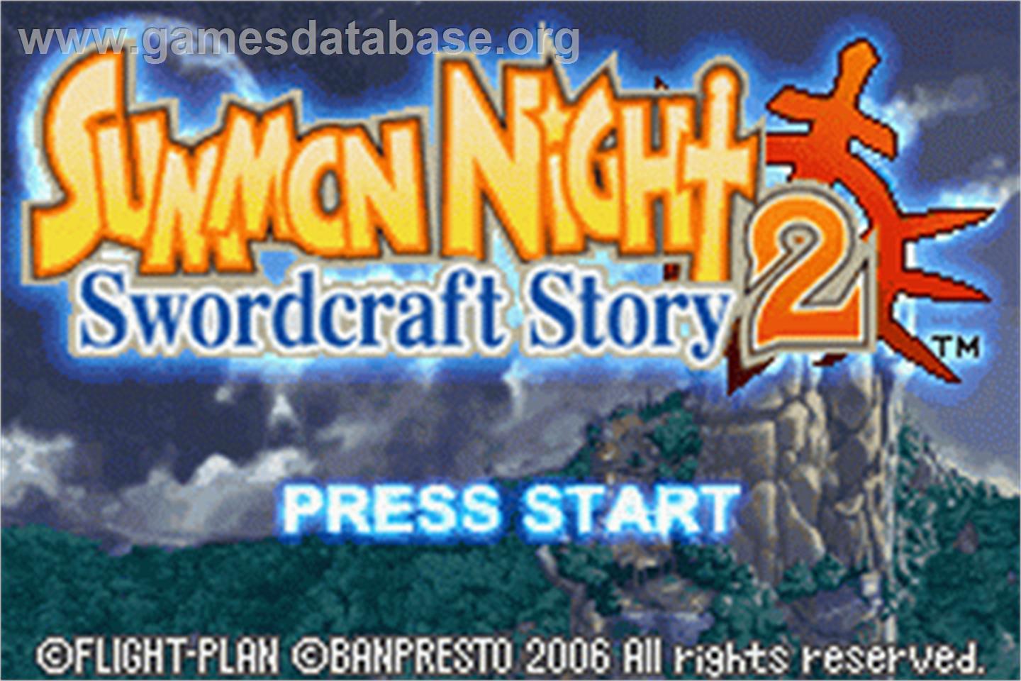 Summon Night: Swordcraft Story 2 - Nintendo Game Boy Advance - Artwork - Title Screen