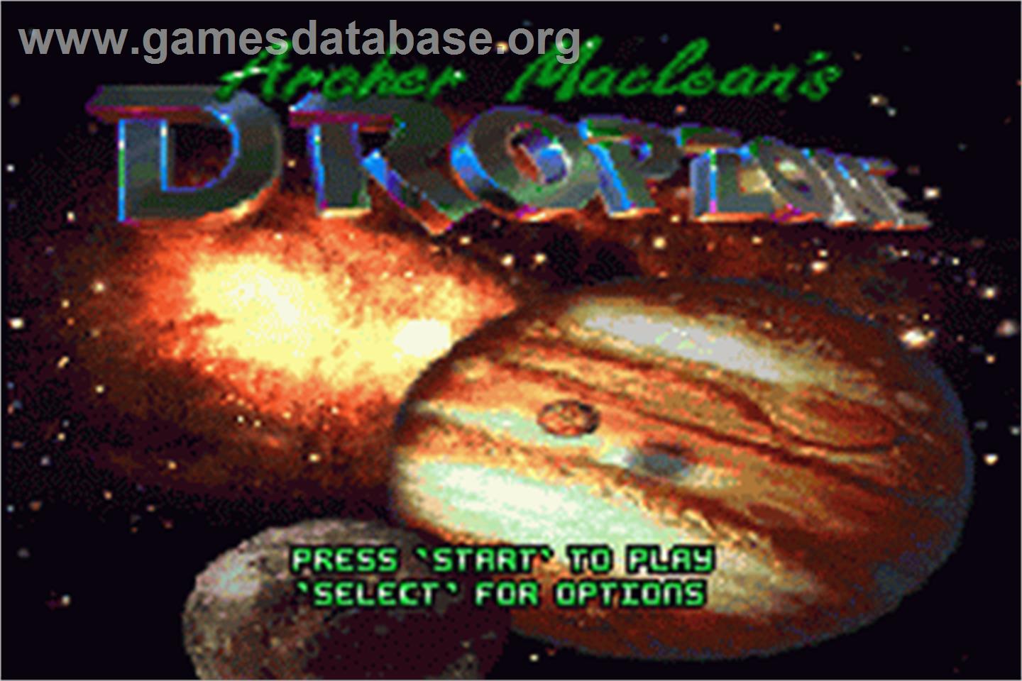 Super Dropzone - Intergalactic Rescue Mission - Nintendo Game Boy Advance - Artwork - Title Screen