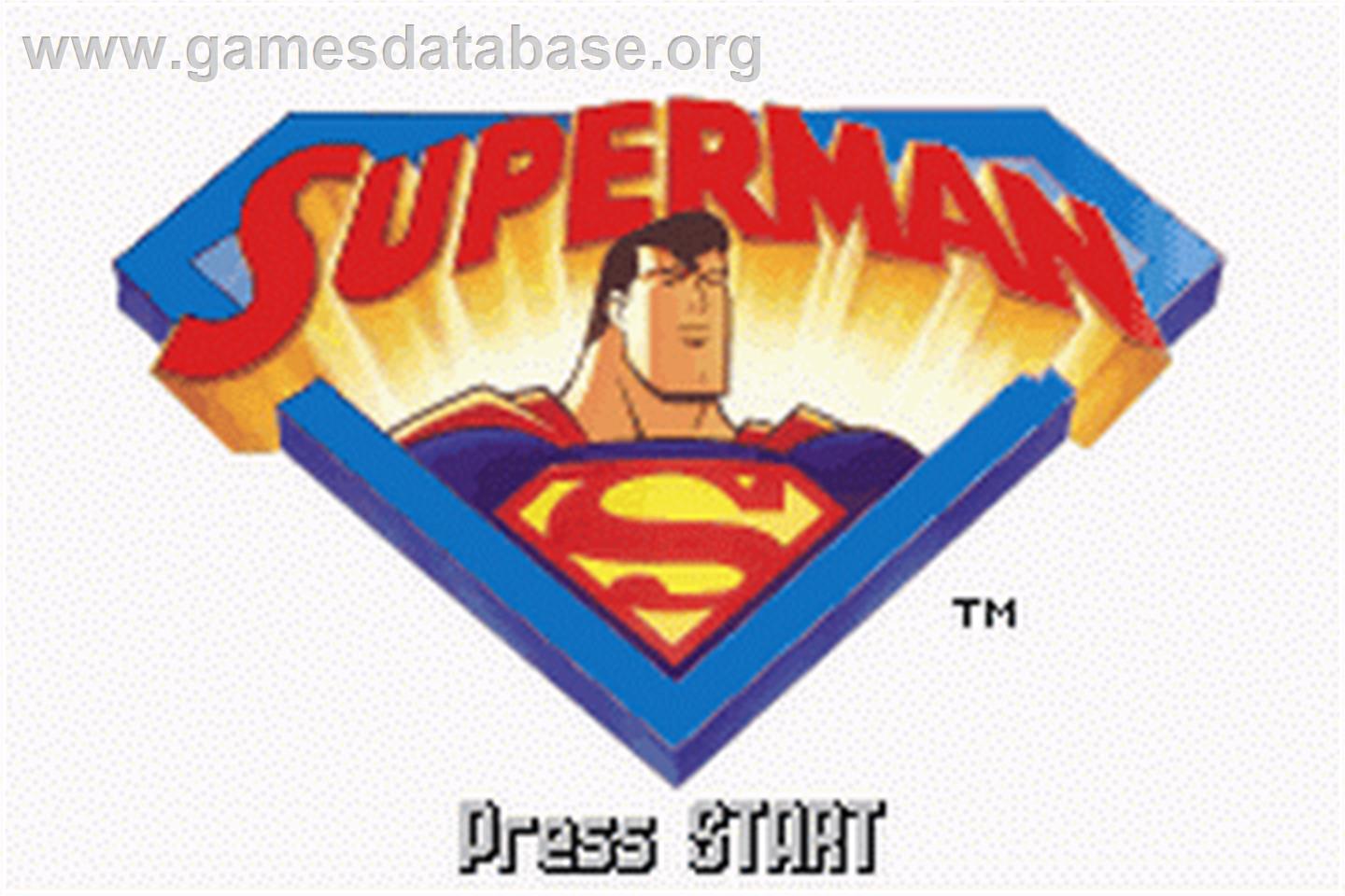 Superman: Countdown to Apokolips - Nintendo Game Boy Advance - Artwork - Title Screen