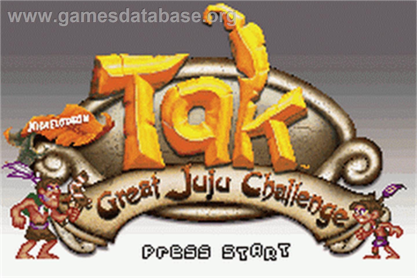 Tak - The Great Juju Challenge - Nintendo Game Boy Advance - Artwork - Title Screen