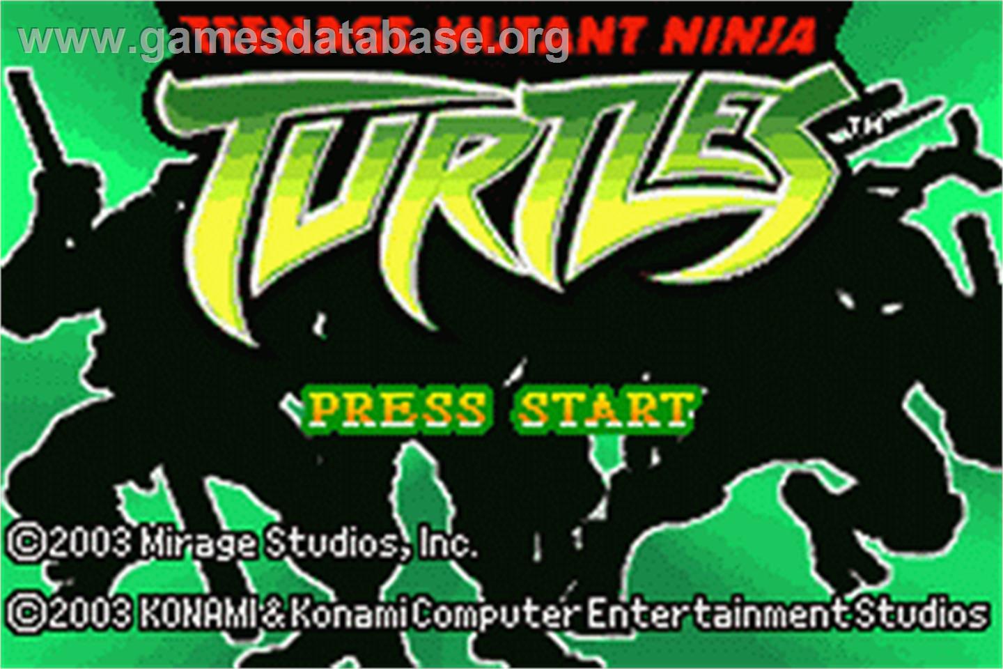 Teenage Mutant Ninja Turtles - Nintendo Game Boy Advance - Artwork - Title Screen