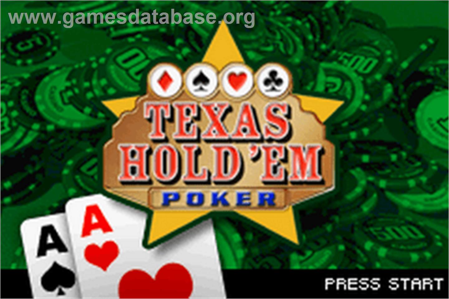 Texas Hold 'em Poker - Nintendo Game Boy Advance - Artwork - Title Screen