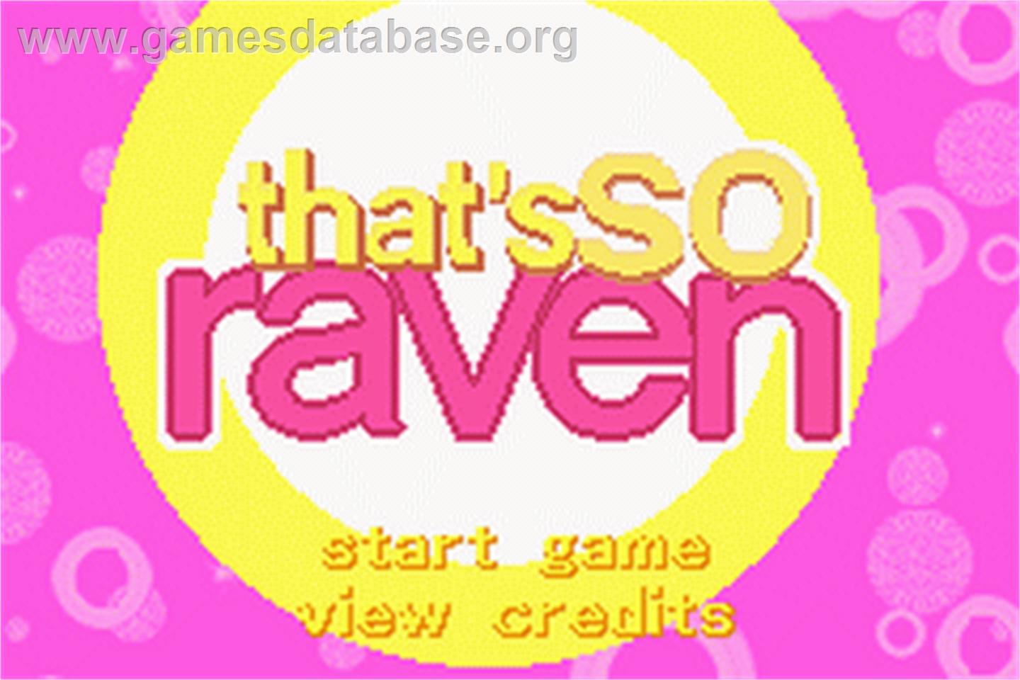 That's So Raven - Nintendo Game Boy Advance - Artwork - Title Screen