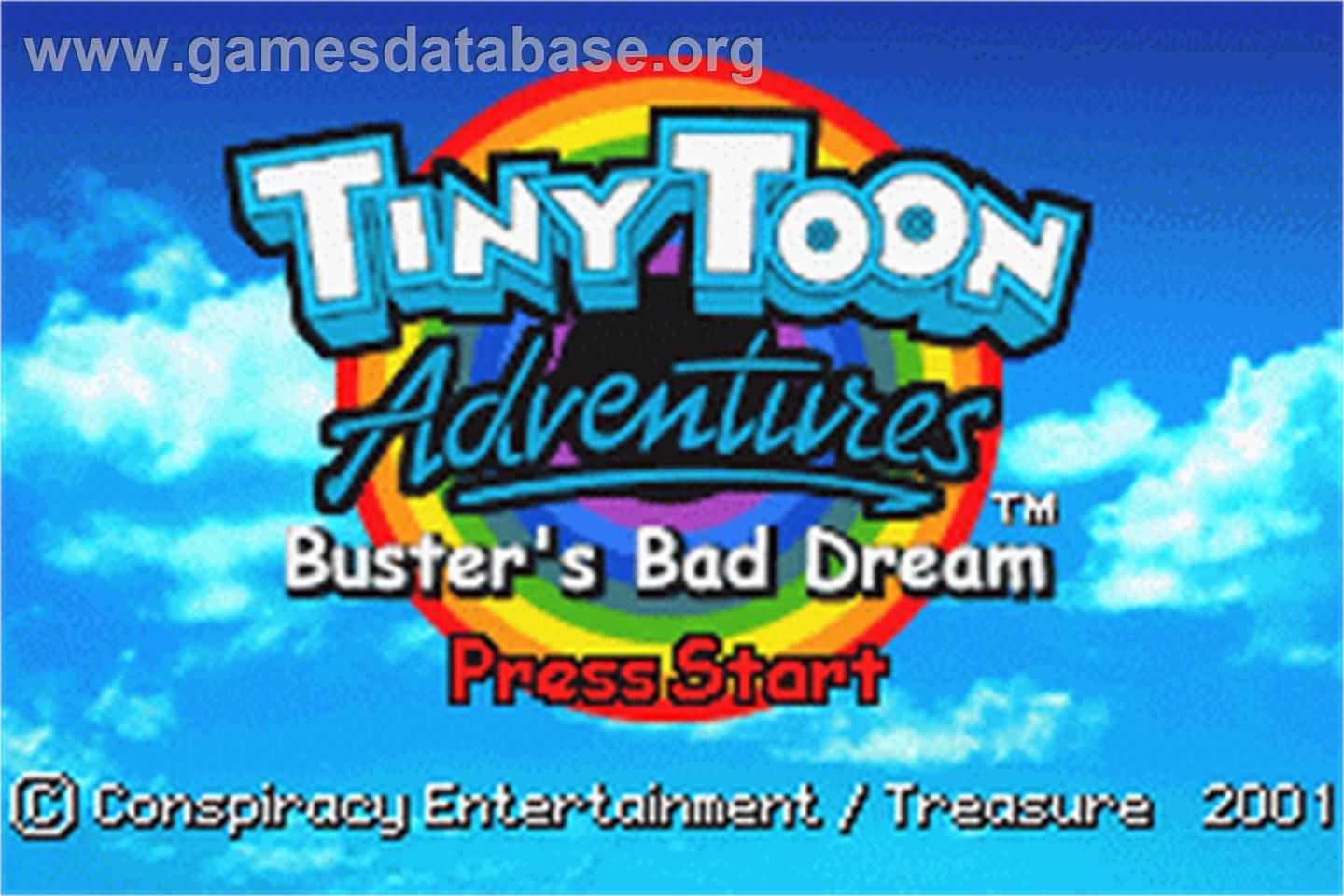 Tiny Toon Adventures: Buster's Bad Dream - Nintendo Game Boy Advance - Artwork - Title Screen