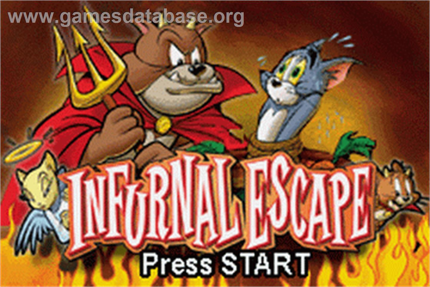 Tom And Jerry In Infurnal Escape - Nintendo Game Boy Advance - Artwork - Title Screen