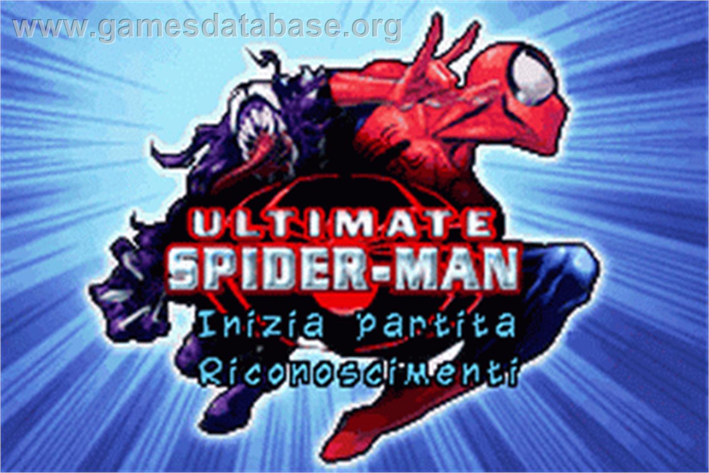 Ultimate Spider-man - Nintendo Game Boy Advance - Artwork - Title Screen