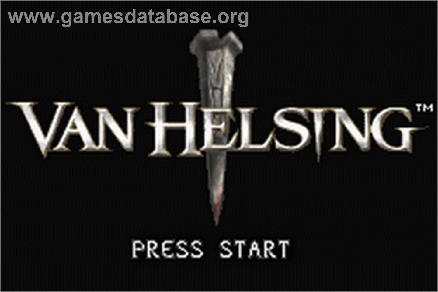 Van Helsing - Nintendo Game Boy Advance - Artwork - Title Screen
