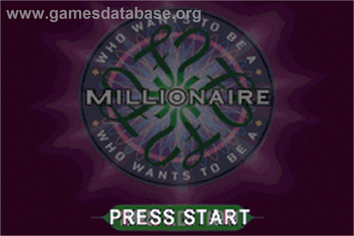 Who Wants To Be A Millionaire - 2nd Edition - Nintendo Game Boy Advance - Artwork - Title Screen