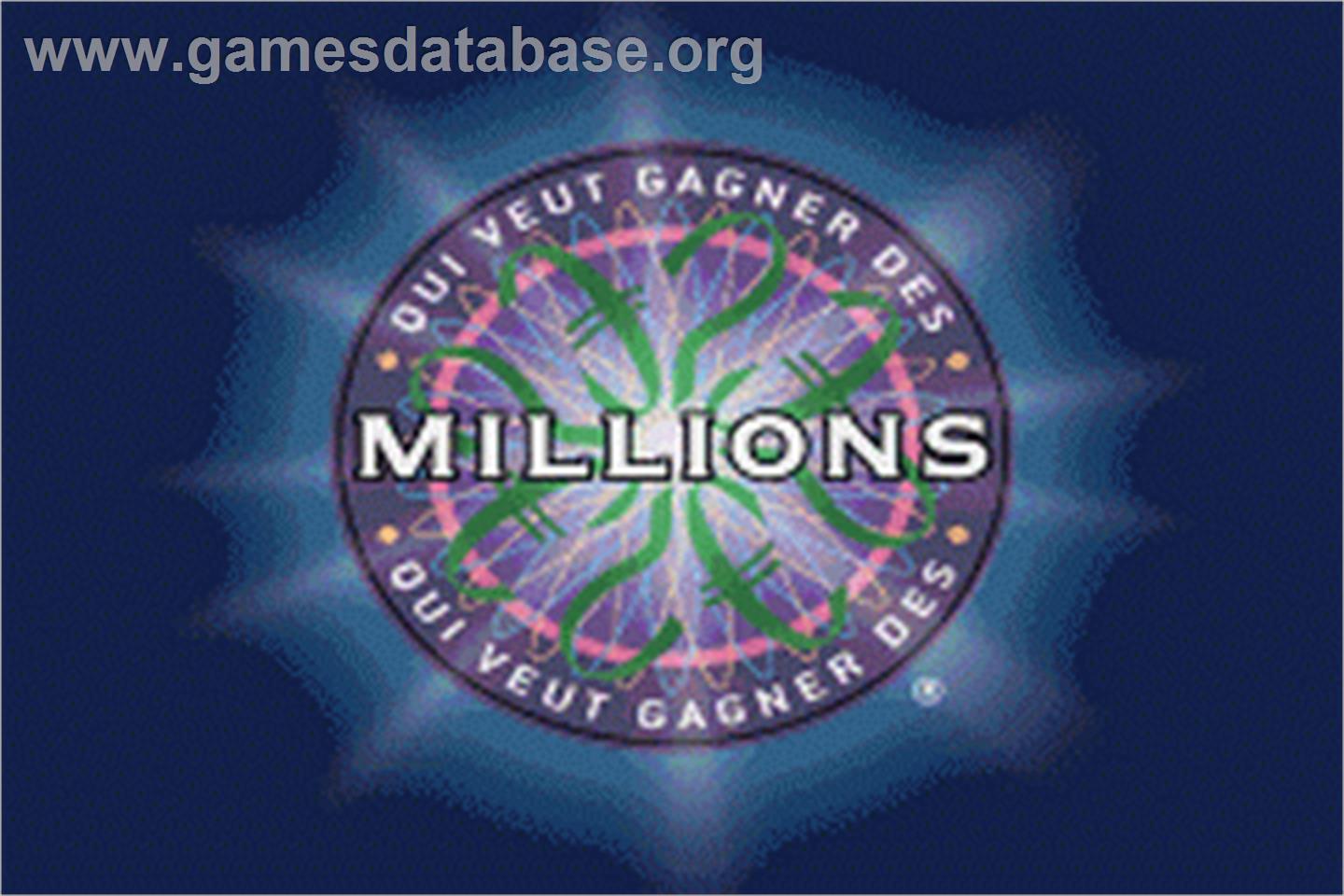Who Wants to Be a Millionaire - Nintendo Game Boy Advance - Artwork - Title Screen
