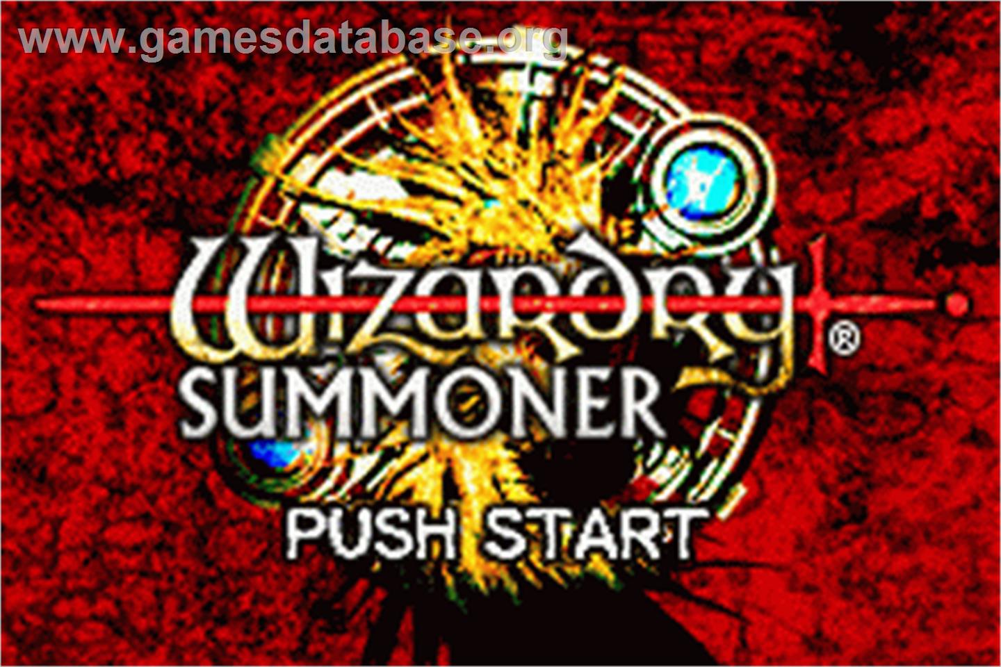 Wizardry Summoner - Nintendo Game Boy Advance - Artwork - Title Screen
