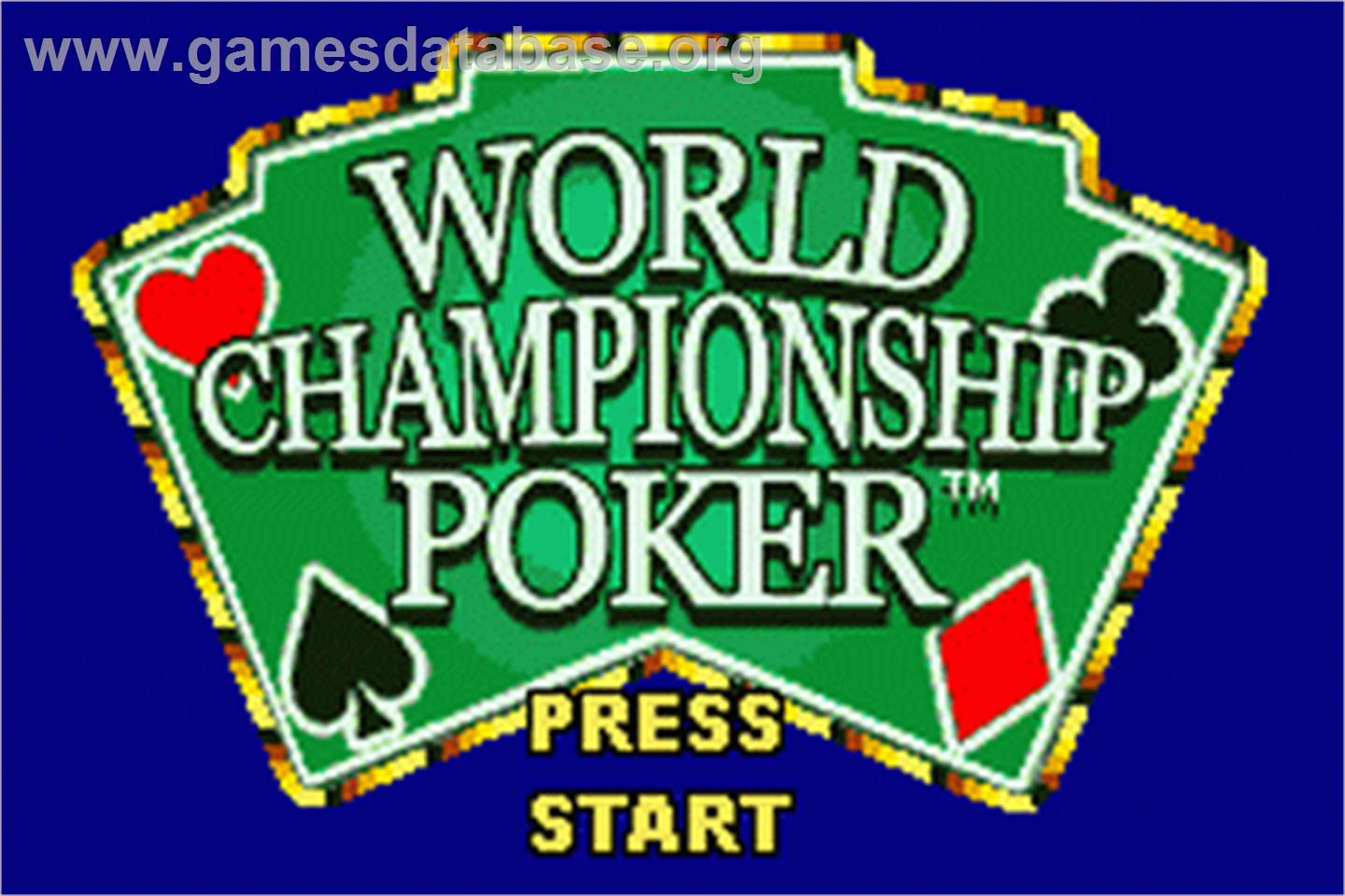 World Championship Poker - Nintendo Game Boy Advance - Artwork - Title Screen