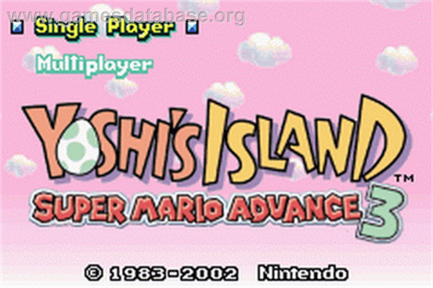 Yoshi's Island: Super Mario Advance 3 - Nintendo Game Boy Advance - Artwork - Title Screen