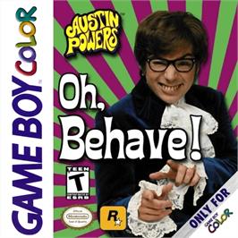 Box cover for Austin Powers: Oh Behave on the Nintendo Game Boy Color.