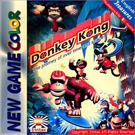 Box cover for Donkey Kong 5 - The Journey of Over Time and Space on the Nintendo Game Boy Color.