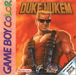 Box cover for Duke Nukem on the Nintendo Game Boy Color.
