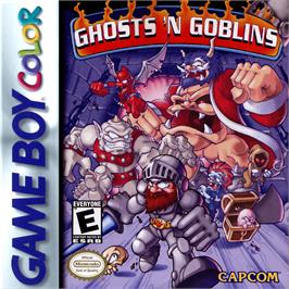 Box cover for Ghosts'n Goblins on the Nintendo Game Boy Color.