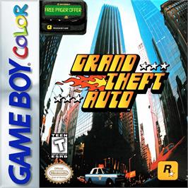 Box cover for Grand Theft Auto on the Nintendo Game Boy Color.