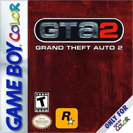 Box cover for Grand Theft Auto 2 on the Nintendo Game Boy Color.