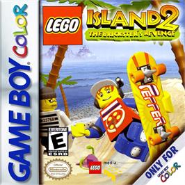 Box cover for Lego Island 2 - The Brickster's Revenge on the Nintendo Game Boy Color.