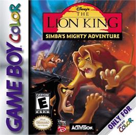 Box cover for Lion King: Simba's Mighty Adventure on the Nintendo Game Boy Color.