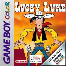 Box cover for Lucky Luke: Desperado Train on the Nintendo Game Boy Color.