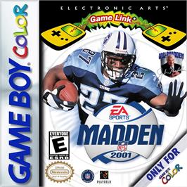 Box cover for Madden Nfl 2001 on the Nintendo Game Boy Color.