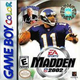 Box cover for Madden Nfl 2002 on the Nintendo Game Boy Color.